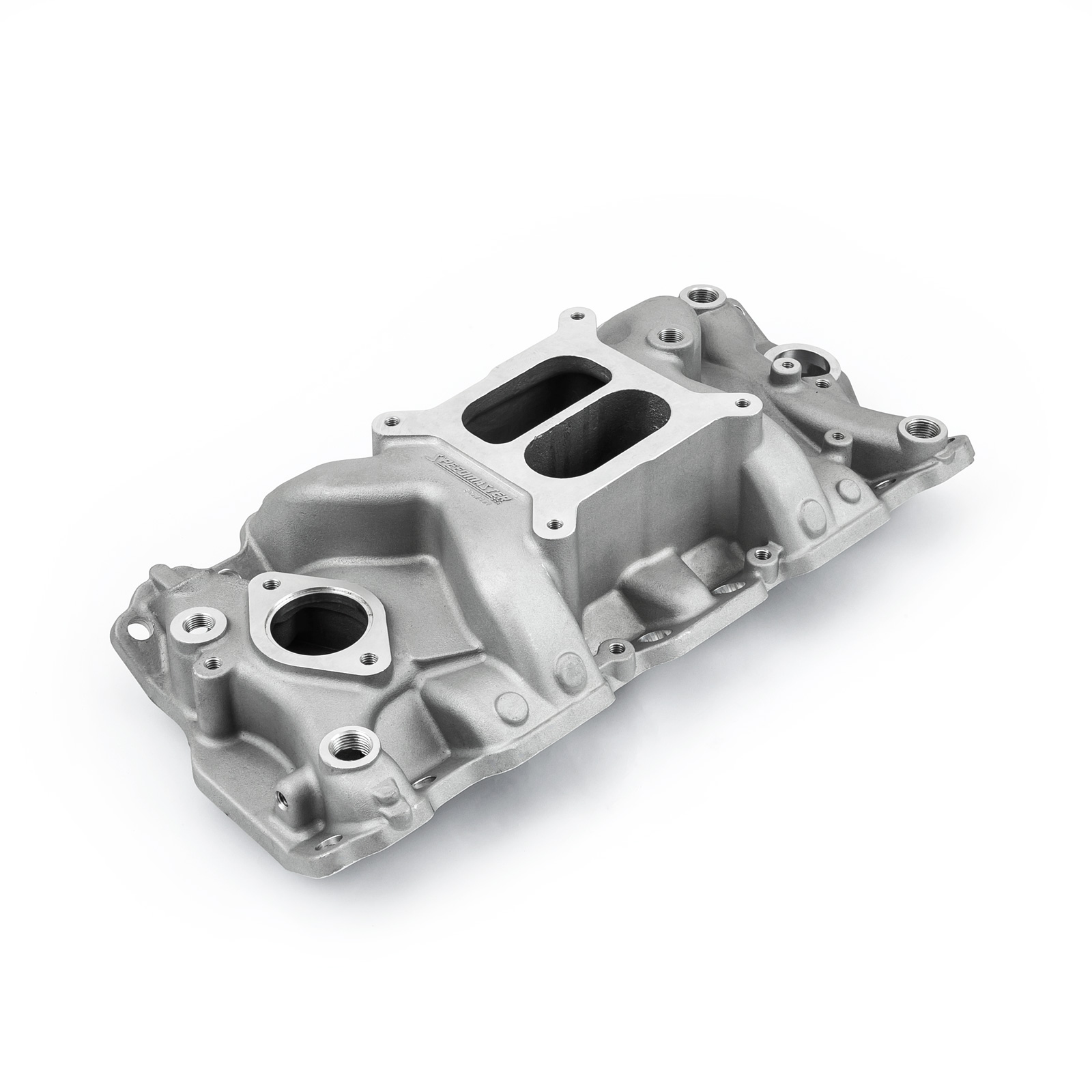 Speedmaster® 1-147-079 Chevy SBC 350 1957-95 (Non EGR) LowRise+ Aluminum Intake Manifold [Satin]