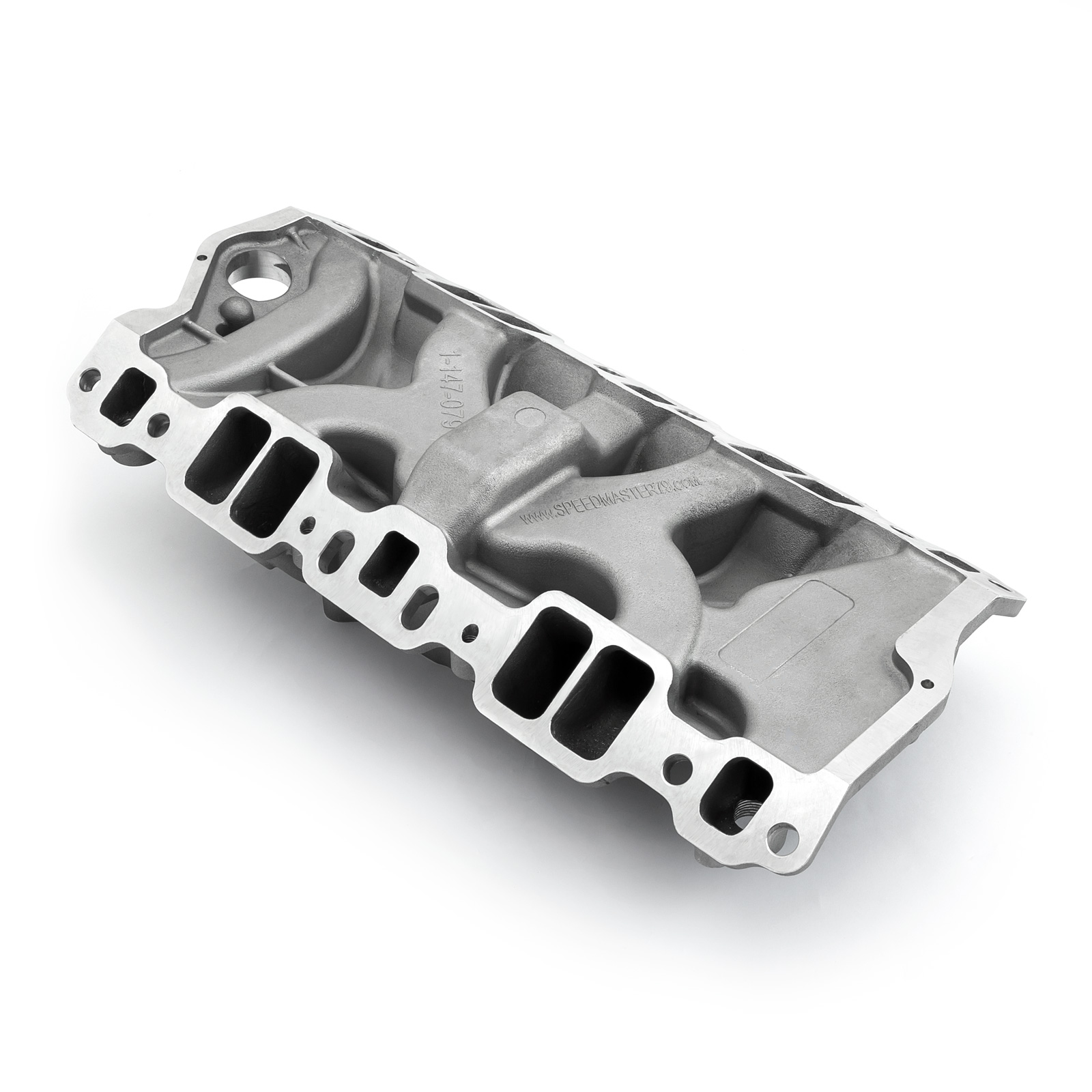 Speedmaster® 1-147-079 Chevy SBC 350 1957-95 (Non EGR) LowRise+ Aluminum Intake Manifold [Satin]