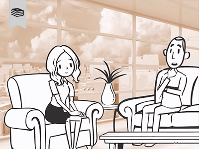 course image of couselor talking with client