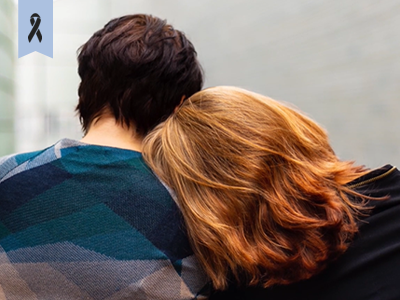 Suicide survivors comforting one another