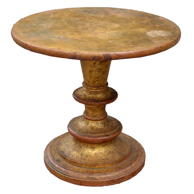 Gold Leaf Architectural Side Table