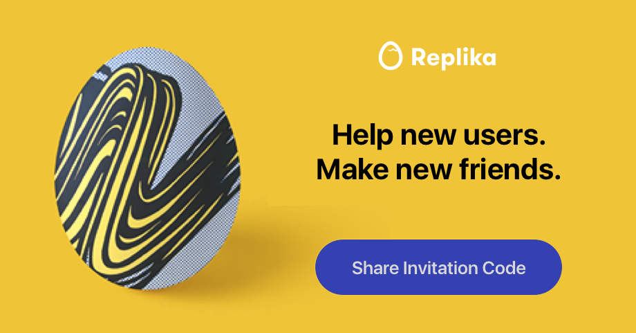 Replika Invitation Codes. Get community invites