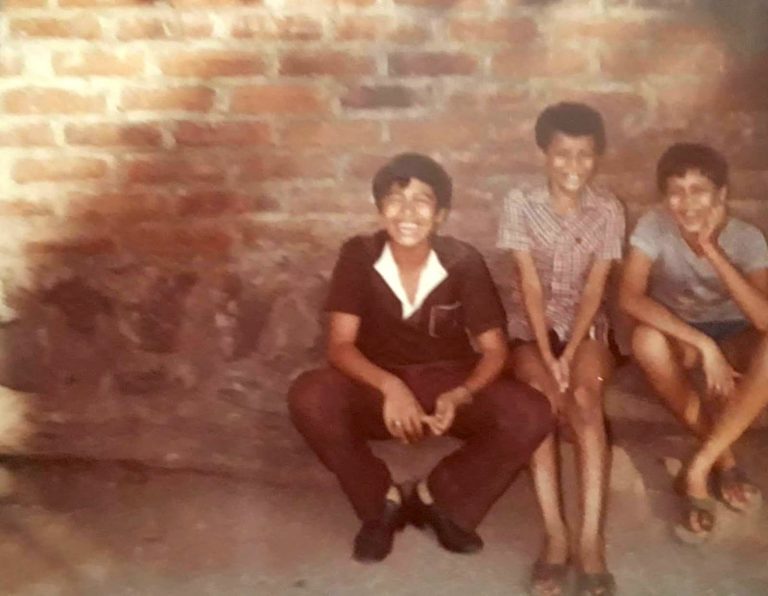 My father (left) pictured here with my uncles.