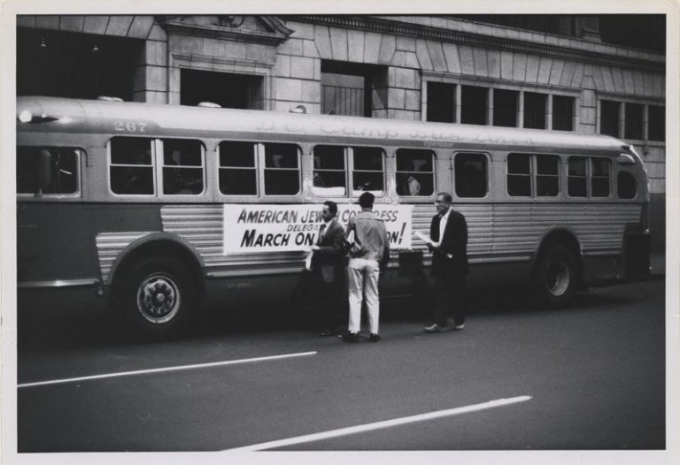 American Jewish Congress Chartered Bus, New York to Washington for the March on Washington, 1963