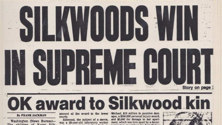 Silkwood Paper Headline