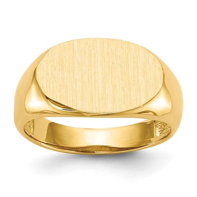 14k 15.0x9.0mm Open Back Signet Ring