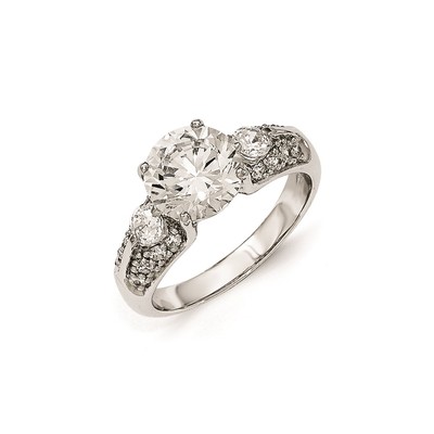 Cheryl M Sterling Silver AAA CZ Ring