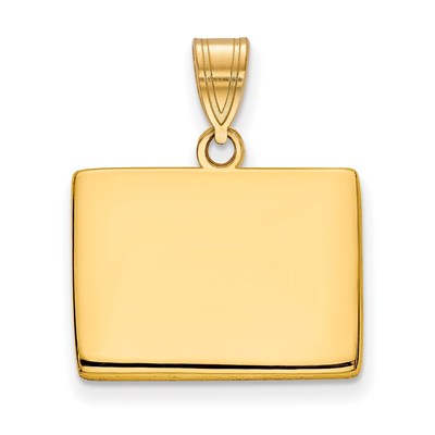 Sterling Silver/Gold-plated Wyoming State Pendant