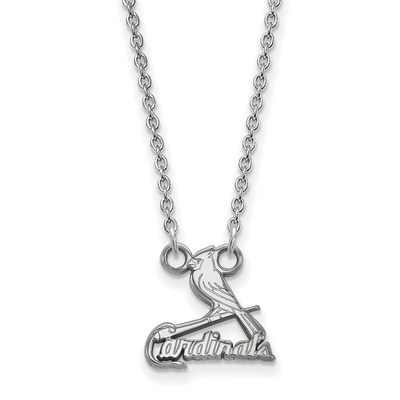 SS/Rh-p MLB LogoArt St. Louis Cardinals Pendant Necklace