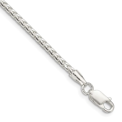 Sterling Silver 2.55mm D/C Square Franco Chain