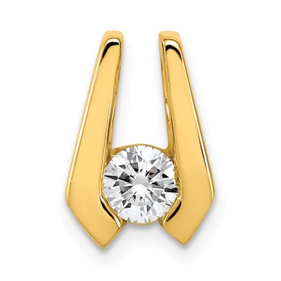 14k Complete AAA 4.5mm Diamond Slide Fits up to 2mm Regular/3mm Fancy or Reversible Omega
