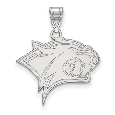 14k White Gold LogoArt University of New Hampshire Wildcat Large Pendant