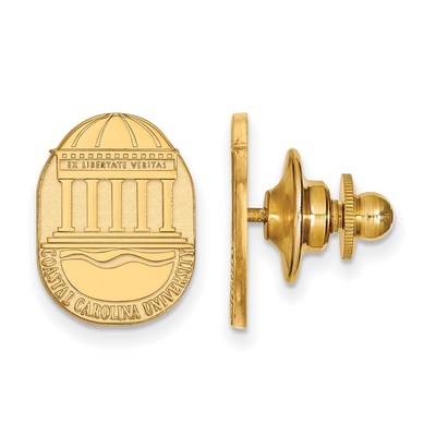 14k Gold LogoArt Coastal Carolina University Crest Lapel Pin