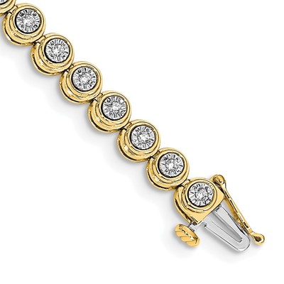 14K Lab Grown Diamond VS/SI+ G+ Circle Link Bracelet