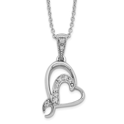 Sentimental Expressions Sterling Silver Rhodium-plated A Gift For My Sister For My Bridesmaid 18in Necklace