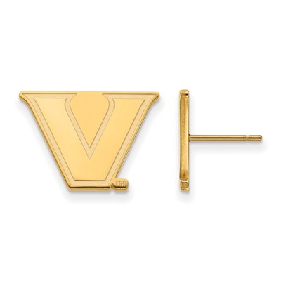 10ky LogoArt Vanderbilt University Small Post Earrings