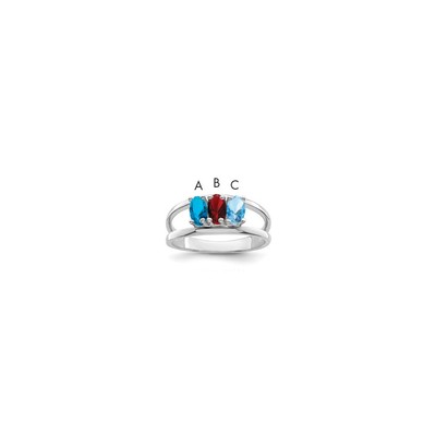 Sterling Silver Rhodium-plated Family Jewelry Mounting