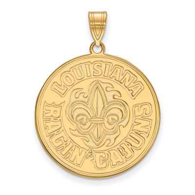 10k Gold LogoArt University of Louisiana at Lafayette Extra Large Pendant