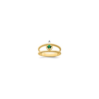 14k Synthetic Family Jewelry Ring