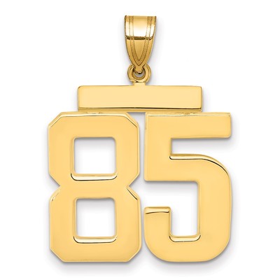 14k Large Polished Number 85 Charm