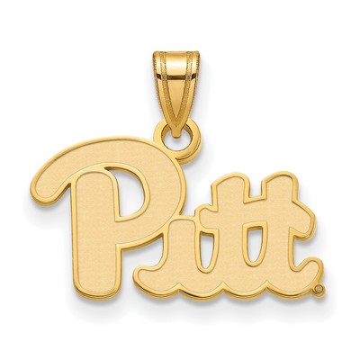 Sterling Silver Gold-plated LogoArt University of Pittsburgh Small Pendant