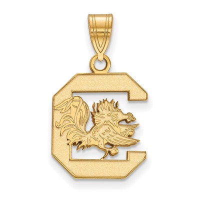 10k Gold LogoArt University of South Carolina Medium Pendant