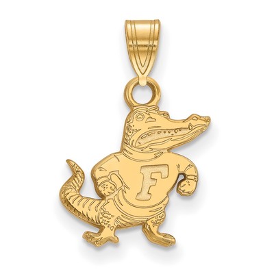 Sterling Silver Gold-plated LogoArt University of Florida Gator Small Pendant