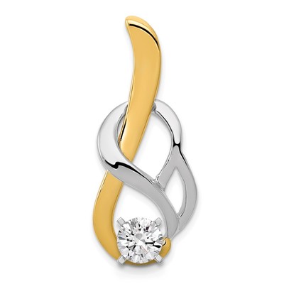 14k Two-tone Peg-Set Fancy Slide Mounting Fits up to 4mm Regular/6mm Fancy or Reversible Omega