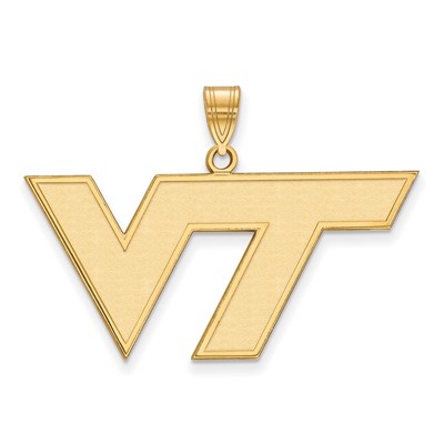 14k Gold LogoArt Virginia Tech V-T Large Pendant