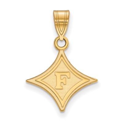 10k Gold LogoArt Furman University Medium Pendant
