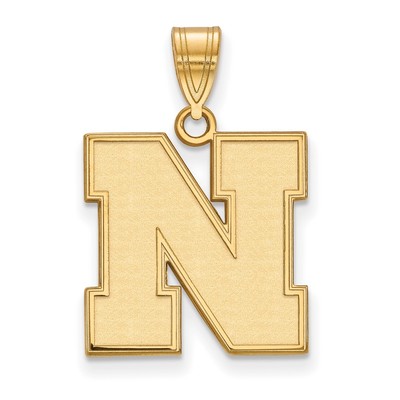 14k Gold LogoArt University of Nebraska Letter N Medium Pendant
