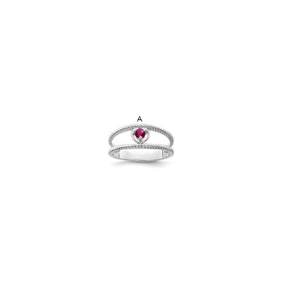 Sterling Silver Rhodium-plated Family Jewelry Mounting