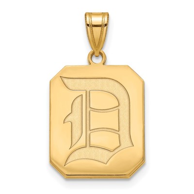 14k Gold LogoArt Duquesne University Letter D Large Pendant