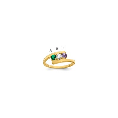 14k Synthetic Family Jewelry Ring