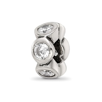 Sterling Silver Reflections CZ Bead
