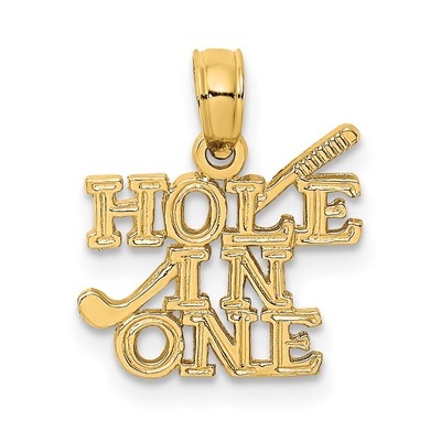 14K HOLE IN ONE with Golf Club Charm