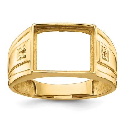 10k Gents Polished Ring Mounting
