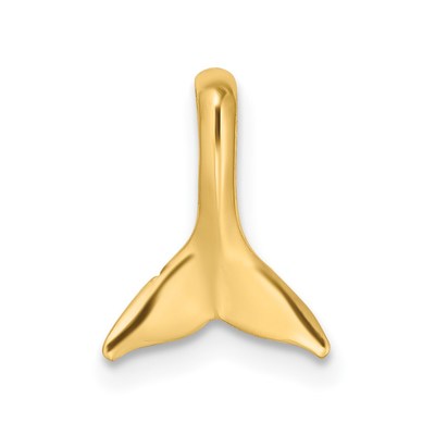 14K Mini Whale Tail Chain Slide
