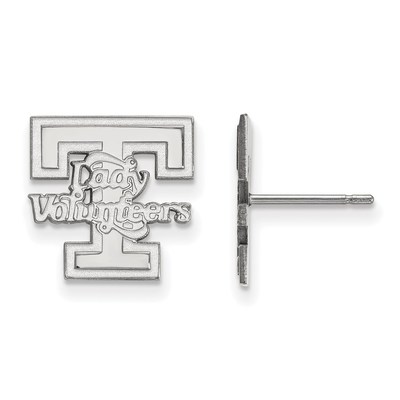 14k White Gold LogoArt University of Tennessee Lady Volunteers Small Post Earrings