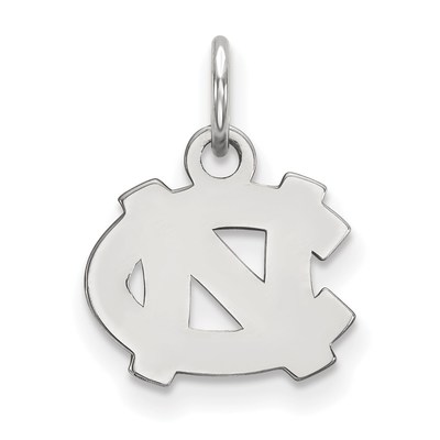10k White Gold LogoArt University of North Carolina N-C Extra Small Pendant