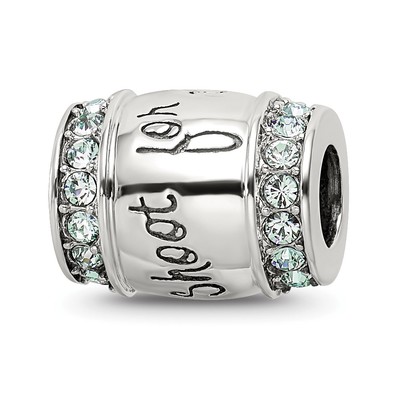 Sterling Silver Reflections Crystal Shoot For The Moon Bead
