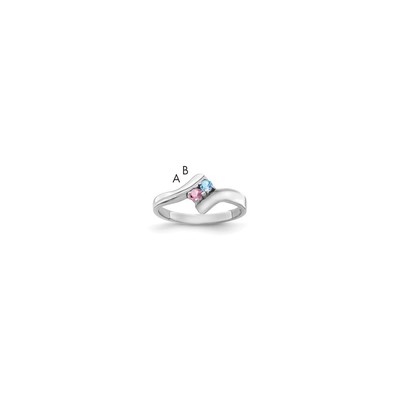 Sterling Silver Rhodium-plated Family Jewelry Mounting