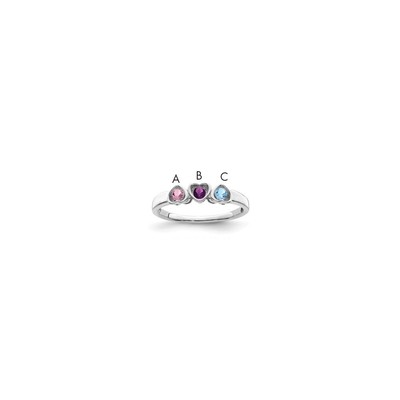 Sterling Silver Rhodium-plated Family Jewelry Mounting
