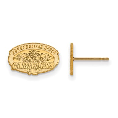 14k Gold LogoArt Jacksonville State University Extra Small Post Earrings