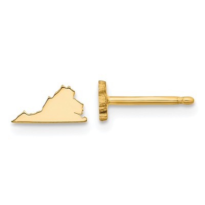 14KY Virginia State Earrings