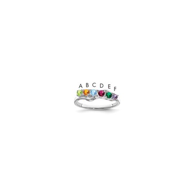 Sterling Silver Rhodium-plated Family Jewelry Mounting