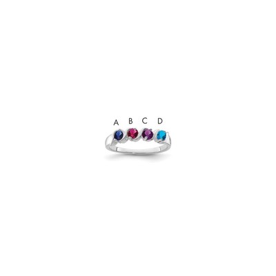Sterling Silver Rhodium-plated Family Jewelry Mounting
