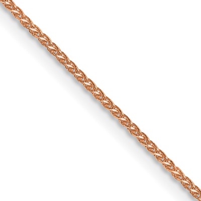 14K Rose Gold 22 inch 1.05mm Diamond-cut Spiga with Lobster Clasp Chain