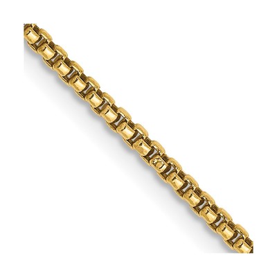 14K 26 inch 1.5mm Semi-Solid Round Box with Lobster Clasp Chain