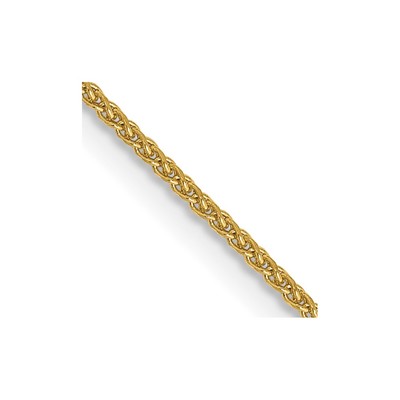 14K 22 inch 1.05mm Diamond-cut Spiga with Spring Ring Clasp Chain